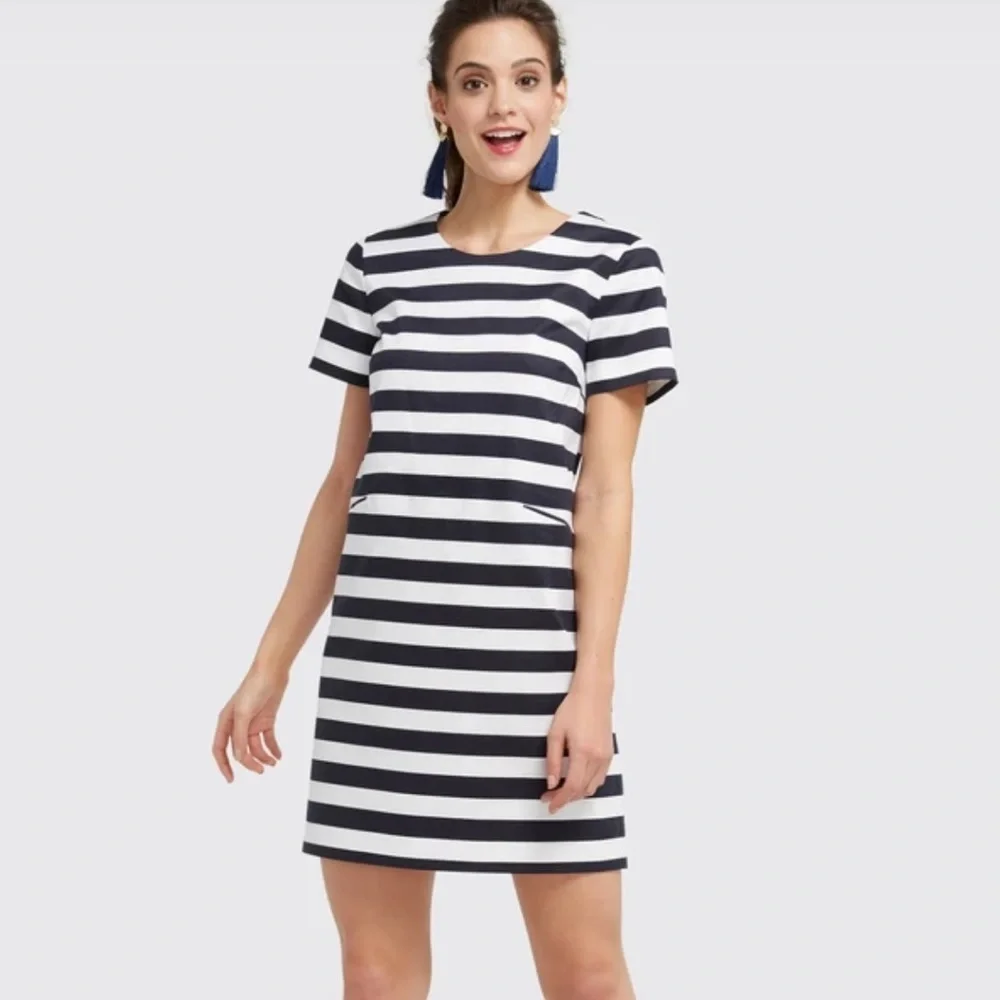 Draper James | stripe print shift mini dress